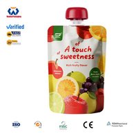 Sachets souples en aluminium de qualité alimentaire personnalisés avec bec verseur pour jus de fruits liquides, pour un emballage sûr des boissons, avec logo personnalisé