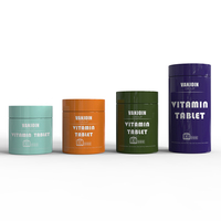 Pot de luxe en PET couleur bouchon coloré pour crème lotion cosmétique et emballage alimentaire sérigraphie bouteille et boîte en papier