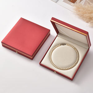 Шкатулка для ювелирных изделий из искусственной кожи с большим жемчугом, подарочная упаковка для ювелирных изделий, кольцо, кулон, браслет, ожерелье, набор коробок, оптовая продажа - Product Image 6