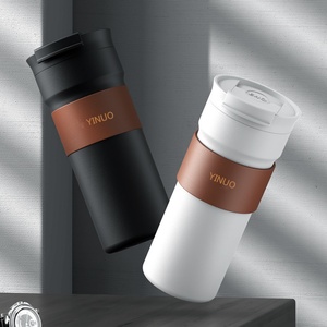 2022 Custom Travel Camping Mug <b>Reusable</b> Non Slip Case Car Vacuum Mug Warm Milk <b>Cup</b> <b>Reusable</b> Iced Coffee <b>Cups</b> <b>With</b> <b>Lids</b> - Product Image 3