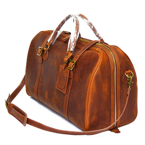 Customize Logo Color <b>Leather</b> Travel Large Capacity Duffle <b>Bag</b> Men's & Women's Travel <b>Bag</b> <b>Overnight</b> Weekender <b>Bag</b> - Product Image 4