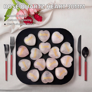 Piedra <span class=keywords><strong>de</strong></span> Cuarzo Rosa Natural Inspiradora en Forma <span class=keywords><strong>de</strong></span> Corazón <span class=keywords><strong>de</strong></span> 30 mm, Otros Productos <span class=keywords><strong>de</strong></span> Cristal, Artesanía, 1684 - Product Image 2