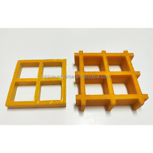 샤인 유니버스 직접 판매 1.5 "메쉬 FRP 성형 격자 4 '* 12' 플라스틱 격자 시트 오목 표면 유리 섬유 바닥 격자 - Product Image 3