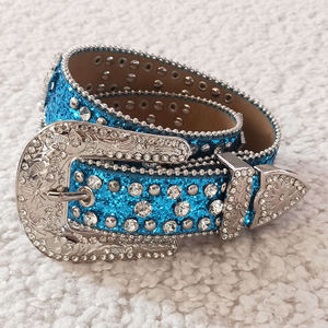 RTS Baby Girls Western Rhinestone Moda <span class=keywords><strong>31</strong></span> pulgadas de largo 3-8 años Colores Venta al por mayor Niños Cinturones - Product Image 3