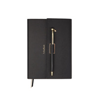 Carnet personnalisé en cuir PU A5/A4 avec couverture rigide, fournitures de bureau, agendas avec stylo, coffret cadeau
