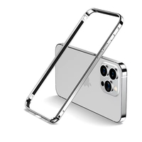 Casing pelindung belakang keras Ultra tipis, casing bingkai Bumper logam Aluminium pelindung belakang keras untuk iPhone 17 Pro Max