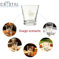 Verre à cocktail cannelé personnalisé avec logo, base lourde, transparent, pour vermouth et whisky, compatible lave-vaisselle