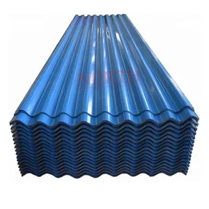 China factory wholesale 0.12-0.2mm thick PPGI blue corrugated metal roofing sheet