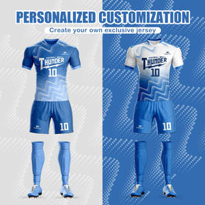 2024-2025定制快干足球服高品质涤纶升华名称足球球衣运动服原装标志 - Product Image 3