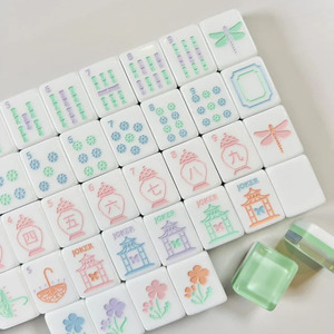 Mahjong de luxe de style américain classique avec des éléments en acrylique pour 4 joueurs, design personnalisable, service client professionnel - Product Image 3
