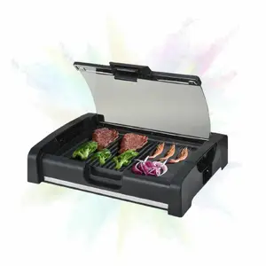 Baking tray set grill and griddle all in one bbq grill removable glass lid electric barbecue grill household appliances