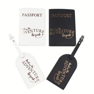 Luxury Slim <b>RFID</b> Blocking Travel Passport Holder Luggage Tag Set PU Leather <b>Wallet</b> Case Brand 10Mm Thickness <b>for</b> <b>Men</b> Women - Product Image 1