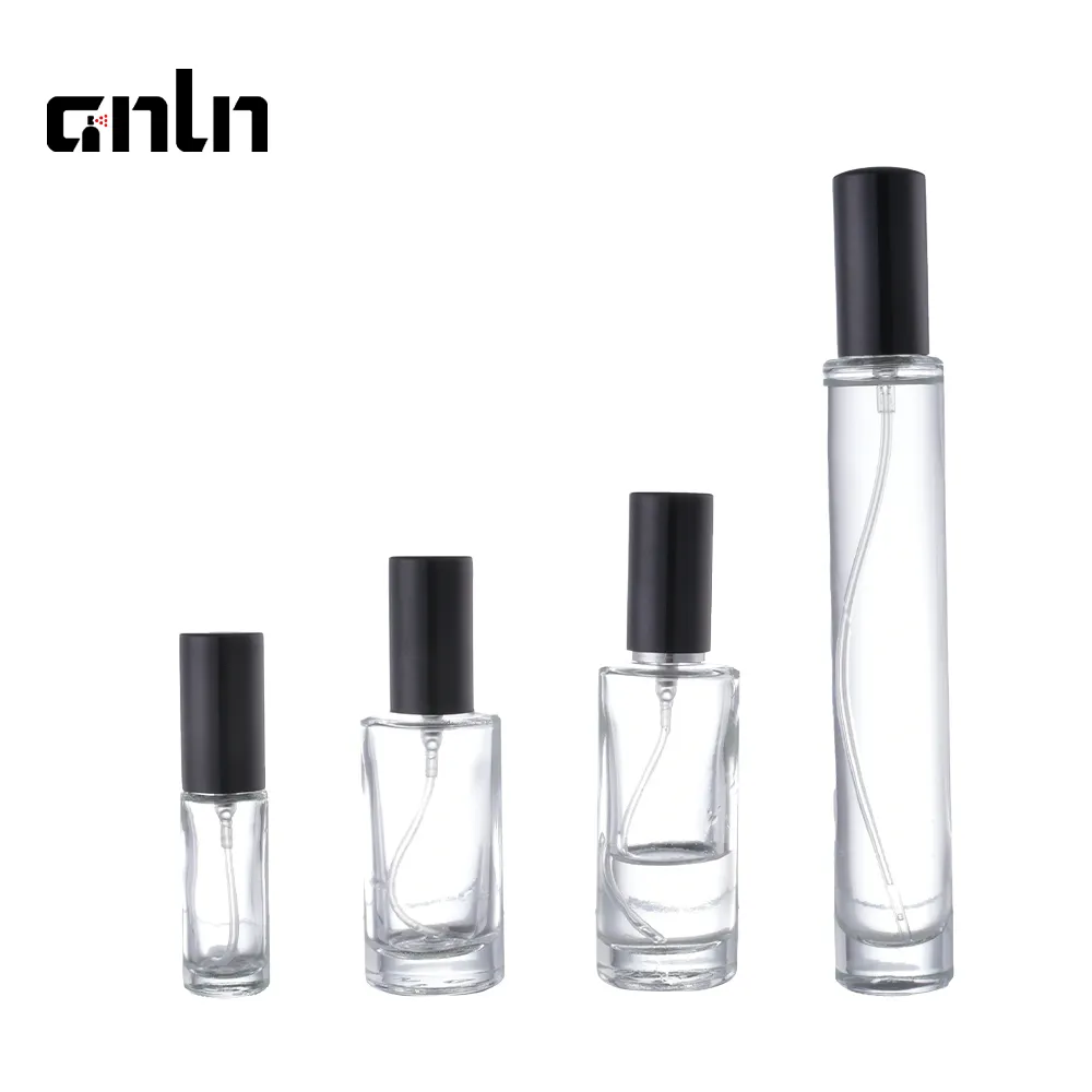 ANLN New cosmetics 4ml 10ml 15ml 20ml 30ml Round silver glass perfume bottle Pocket sprayer