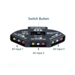 3 cách âm thanh video trò chơi AV RCA chuyển đổi Selector Hộp Splitter Switcher - Product Image 2