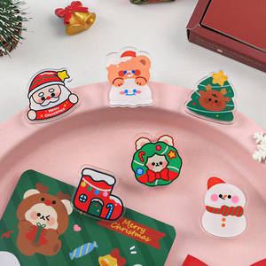 Ensemble de pinces décoratives de Noël (Père Noël, Bonhomme de neige, Renne, Sapin de Noël) pour sceller les cadeaux et les notes - Product Image 2