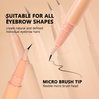 Crayon à sourcils ultra-fin, marque privée, logo personnalisé, crayon à sourcils liquide, pointe micro-brosse flexible, anti-bavures, stylo de maquillage pour sourcils