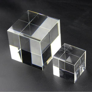 Cube de cristal transparent K9, bloc de verre optique, artisanal, 60 mm, logo personnalisé, ornement de table, cadeau, vente en gros - Product Image 4
