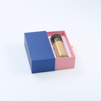 Boîte cadeau coulissante de luxe rigide en matériaux recyclés de papier spécial personnalisé avec lamination brillante pour flacons de parfum en verre et pots