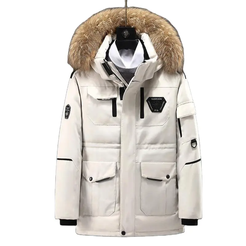2022 Men's Winter Warm Hooded Thicken Puffer Coat,cross-border men's short style down jacket