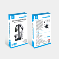 Support de refroidissement multifonction avec support de console PS5/PRO/SLIM et support de casque PSVR2 Accessoires de jeu