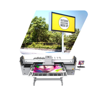 Mesin cetak Inkjet industri Printer hibrida UV 2.2m kecepatan tinggi untuk tabung iklan kayu kulit