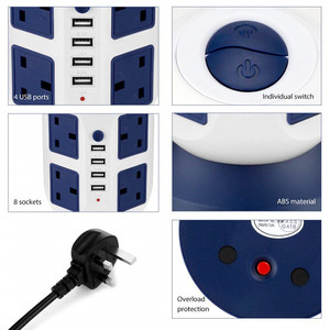 Nhà máy nóng bán 8 cách 4 cổng USB điện cắm ổ cắm mở rộng ổ cắm điện đa cắm ổ cắm - Product Image 6