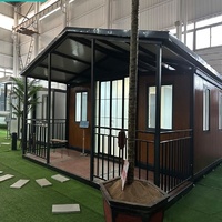 Maison conteneur pliable 2025, mobile et préfabriquée, en panneaux sandwich, 20/40 pieds, design moderne, pour usage résidentiel, bureau, hôtel, villa, durable plus de 5 ans