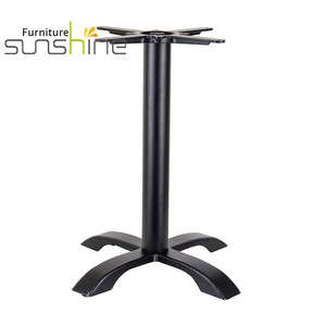 Pipe ronde à manger Table à thé jambe luxe prix usine vente fonte noir café haute qualité métal croix Base piédestal acier - Product Image 1
