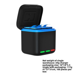 Boîtier de charge ABS triple avec trois emplacements pour batteries d'appareil photo GoPro <span class=keywords><strong>Hero</strong></span> 13 12 11 10 9 <span class=keywords><strong>8</strong></span> - Product Image 2