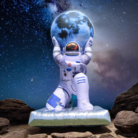 Astronaute gonflable de festival de musique avec boule de terre Spaceman gonflable extérieur personnalisé pour la décoration de scène de musique