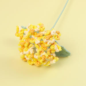 Hortensia artificial tejida a mano, flor de ganchillo, decoración del hogar para el día de San Valentín - Product Image 2