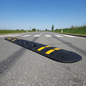 ECO 4-Band Speed Bump 9.5 Meter Set of Road <b>Safety</b> Humps Recycled Rubber Material for <b>Roadway</b> Application - Product Image 5