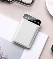 Batterie externe 10000 mAh, chargeur portable, écran LED, charge rapide, ultra-mince, double USB, batterie externe en aluminium pour les voyages