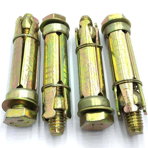 Perno de Anclaje de Acero Galvanizado Amarillo de Alta Resistencia, 4 Unidades, para Fijación Segura en Paredes de Hormigón - Product Image 1