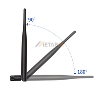 Antena WiFi de 5dBi 2.4G de Alta Ganancia, Plegable, Tipo Pato de Goma, Conector SMA para Sistema de Seguridad CCTV, Router, Punto de Acceso AP