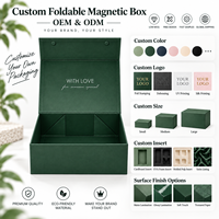 Boîte à fermeture magnétique avec laminage mat haut de gamme, boîte rigide en carton pliable, boîte cadeau pour réunion d'affaires, événement annuel