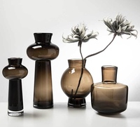 RYLAVA moderne nordique lumière luxe marron verre Vase haut de gamme maison Vase de table pour salon décor