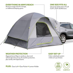 Tente de camping extérieure pour véhicule, extension arrière, auvent de <span class=keywords><strong>coffre</strong></span> de SUV, tente de hayon pour voiture, tente de garage 5 personnes, mini-maison, tente de hayon - Product Image 6