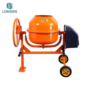 Bétonnière électrique portable de 70 L avec roues pour la construction de sentiers de jardin et de rocailles - Product Image 3
