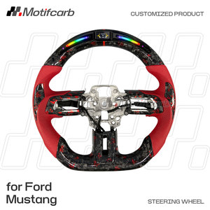พวงมาลัยคาร์บอนไฟเบอร์แบบกำหนดเองสำหรับ Ford Mustang S302 S550 GT GT350R GT500 Shelby Coupe ปี 2015-2023 พร้อมจอแสดงผล LED อัจฉริยะ - Product Image 2