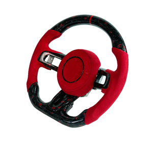 Pièces de voiture en fibre de carbone forgée rouge, volant sport personnalisable pour <span class=keywords><strong>Ford</strong></span> Mustang 2015 2016 2018 2020 <span class=keywords><strong>2023</strong></span> avec rouge, DIY, neuf - Product Image 2