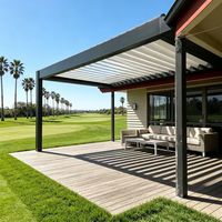 Pergola en bois automatique de luxe Sweet Home, toit de gazebo écologique, imperméable, bioclimatique, avec revêtement en poudre et éclairage LED