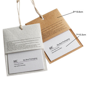 Custom Design 2 Layers Price clothes envelope  hang tags for clothes custom wig  Printed Logo Swing Label tag - Product Image 2
