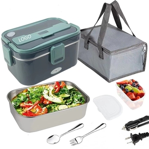 Top Selling 1.5L Stainless Steel Portable Electric Food Container <b>Lunch</b> Box with Carry Bag Promotional Gift <b>Set</b> - Product Image 1