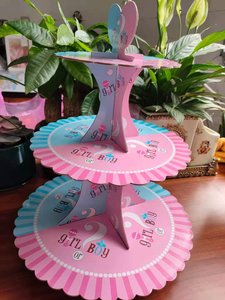 Support à gâteaux et desserts coloré à 3 niveaux, présentoir personnalisé pour fête de mariage - Product Image 2