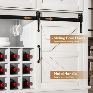 Meuble de rangement pour vin, meuble de salon, portes coulissantes de grange, <span class=keywords><strong>buffet</strong></span> en bois, <span class=keywords><strong>buffet</strong></span> latéral - Product Image 3