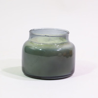 Vente en gros usine – Pot à bougie en verre soufflé à la machine, vide, 8 oz, avec couvercle métallique