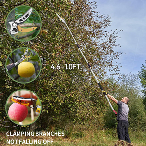 4.6-10 Chân Kính thiên văn mở rộng cực cây ăn quả chọn <span class=keywords><strong>Shears</strong></span> với 12 inch Ba Mặt mài lưỡi cưa - Product Image 4