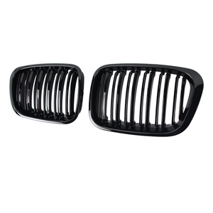 Grille avant de voiture ABS noir brillant E46 double ligne pour Série 3 4 portes 1997-2001 Chine - Product Image 5
