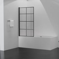 Cabine de douche de baignoire pliante Offres Spéciales avec panneau pivotant pour usage hôtelier Verre trempé Taille personnalisable